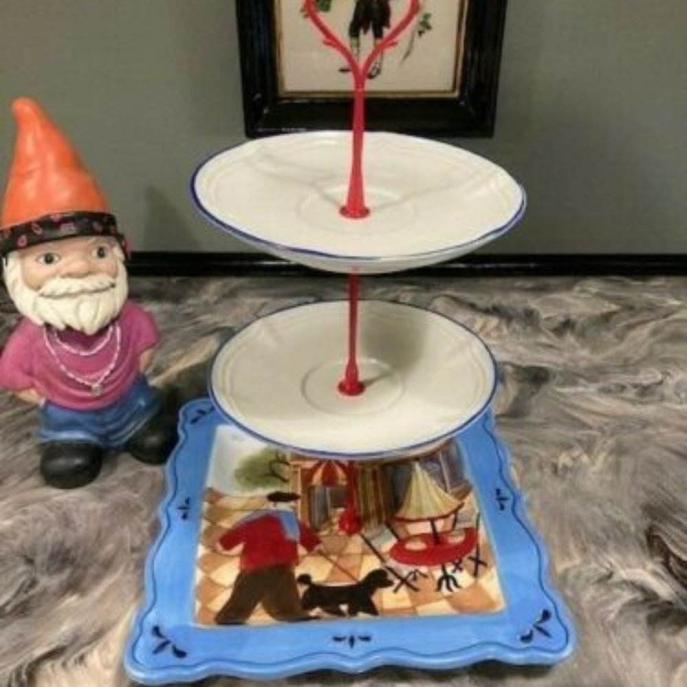 3 TIER CAKE, DESSERT, FRUIT, UPCYCLED DISPLAY SERV